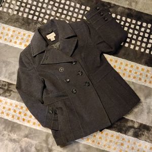 Cashmere Wool Blend Peacoat